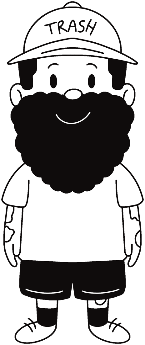 Ale desenhado como boneco