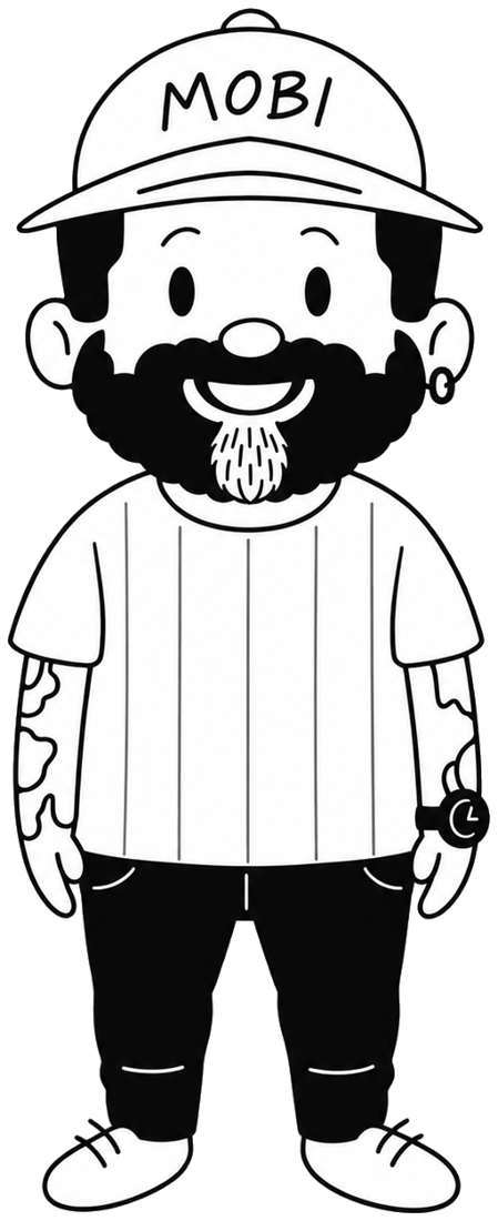 Rubinho desenhado como boneco